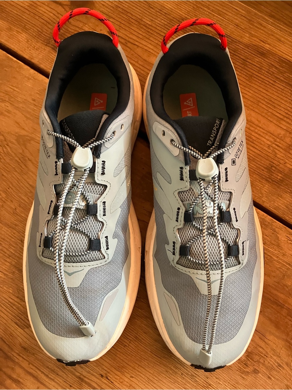 Hoka Light Blue Women’s Trail Sneakers with Quick-Lace System
